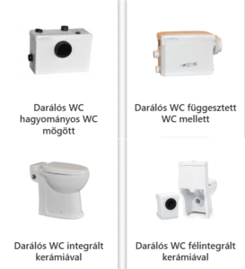 darálós WC javítás